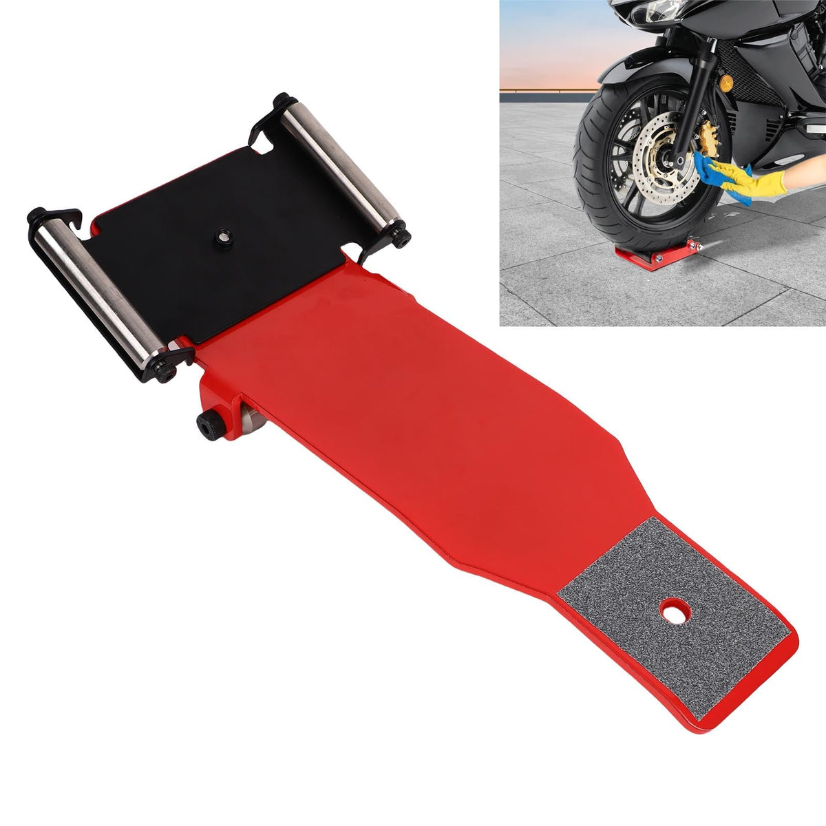 ciciglow Heavy Duty Tire Jack Tool, Portable Tire Lifter with Roller Plate for Cars SUVs Trucks Motorcycles ATVs UTVs Easy Alignment Rotation