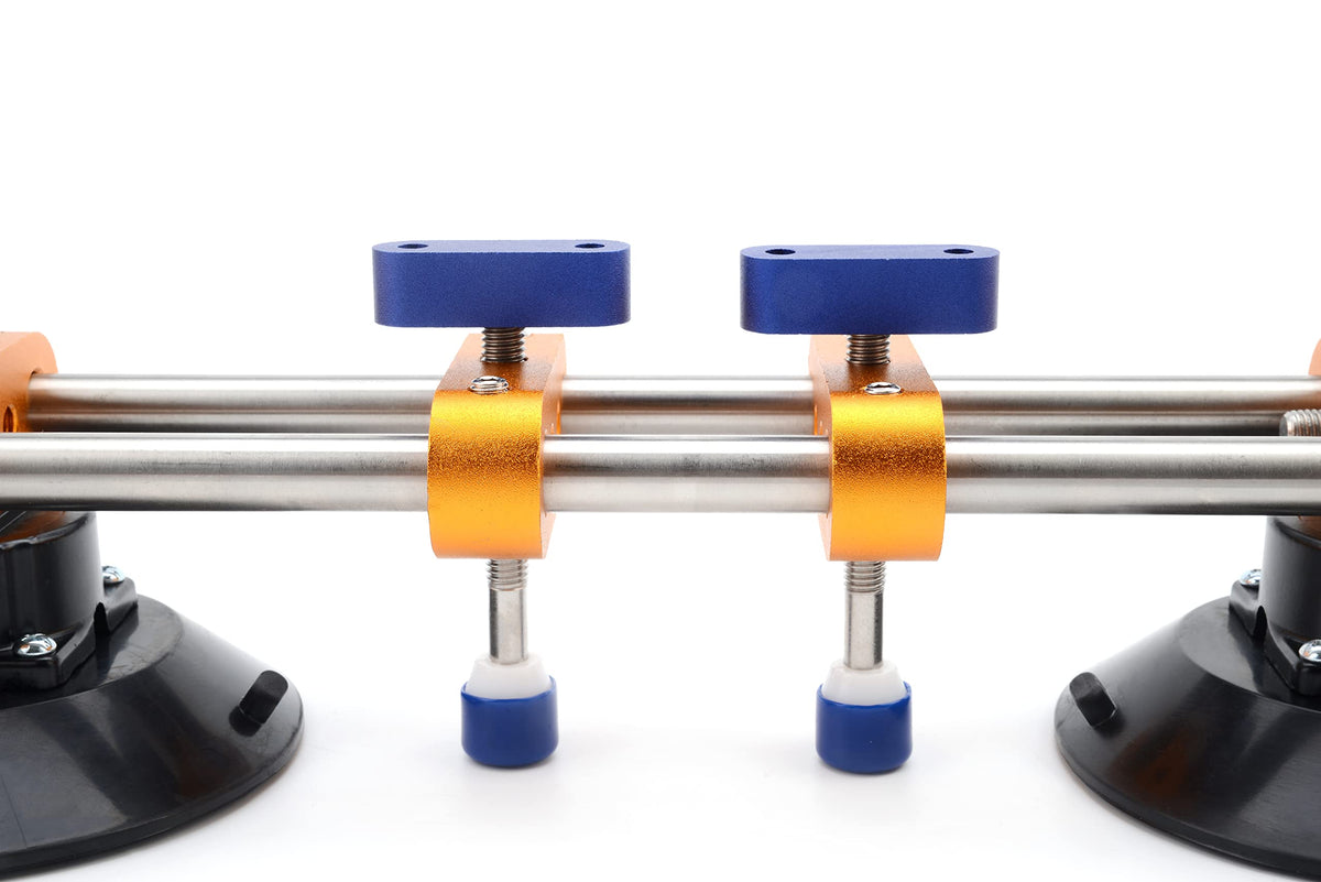 ZUOS Seamless seam Setter with 6" Suction Cups for Seam Joining & Leveling/Professional Countertop, granite， Stone, Marble Slab Installation. (double pole 2 PCS)