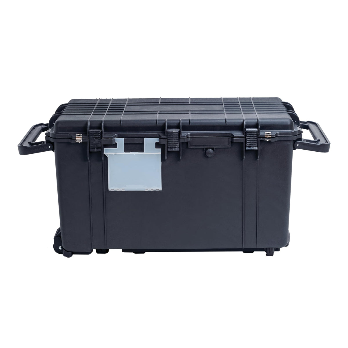MEIJIA Portable Rolling Waterproof Protective Case,Hard Compact Case With Retractable Pull Handle And Wheels,Customizable Fit Foam Inserted,Elegant Black, 31.02" X19.41" X17.71"