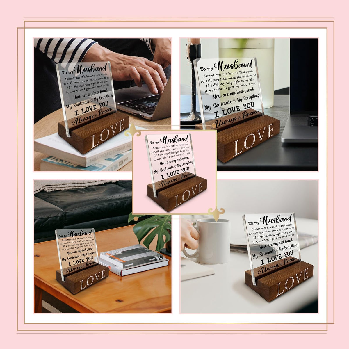 Gifts for Husband from Wife, To My Husband Plaque, Husband Appreciation Gifts from Wife, Husband Christmas Wedding Anniversary Valentines Day Birthday Gifts From Wife Decorative Sign VZH1
