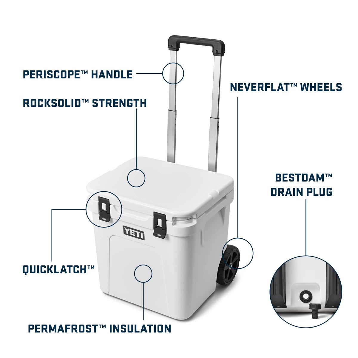 YETI Roadie Wheel Cooler, Charcoal, 48
