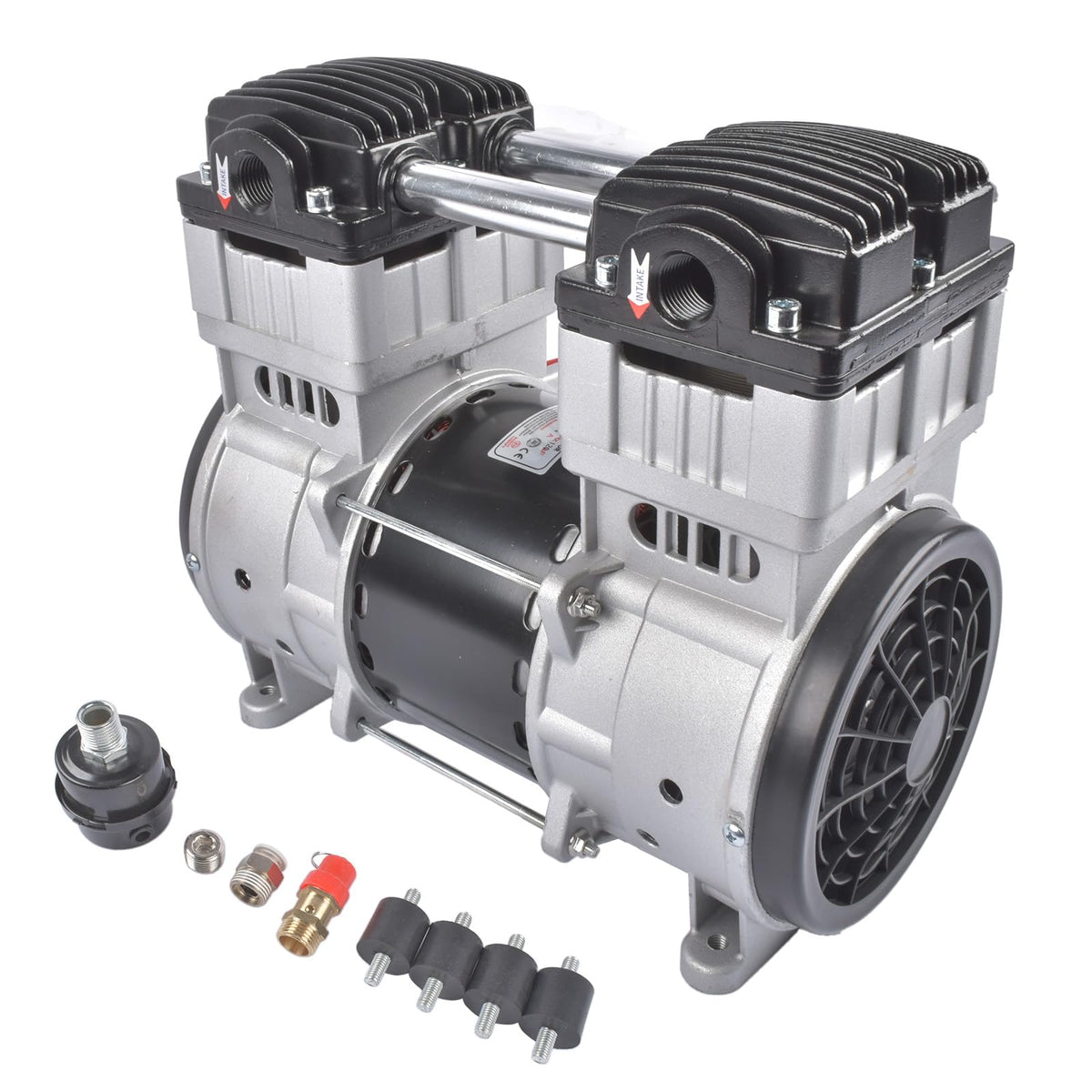 110 Volts 2 HP Electric Air Compressor 15 Amps SP-9421, SP9421 24 Gallons Ultra Quiet and Oil-Free Pump/Motor Mixizap