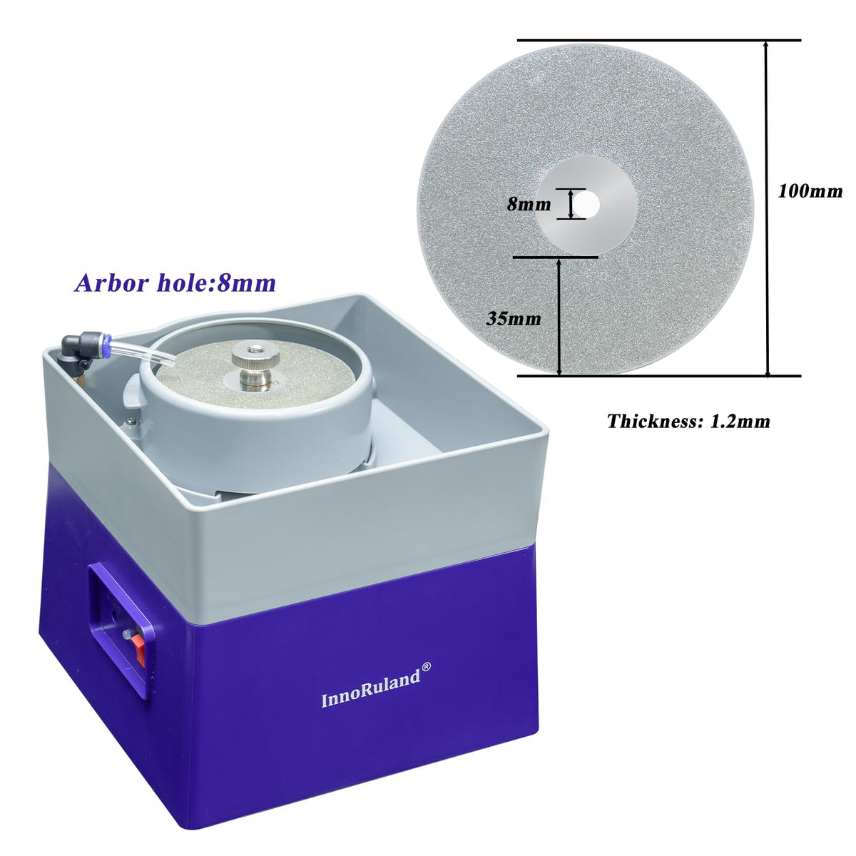 4” Flat Grinding Machine Stone Rock Polisher, Grinder, Shaper Shaping and Polishing Tools, Mineral Rock Polishing Machines, Grinding Machines