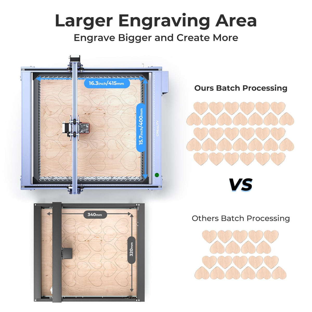 Creality Falcon 10W Laser Engraver Machine with Honeycomb Laser Bed 500x500, 10000mm/min, 0.06mm Laser Cutter for Wood, Acrylic, and Metal, Easy Setup, Ready to Work Out of The Box