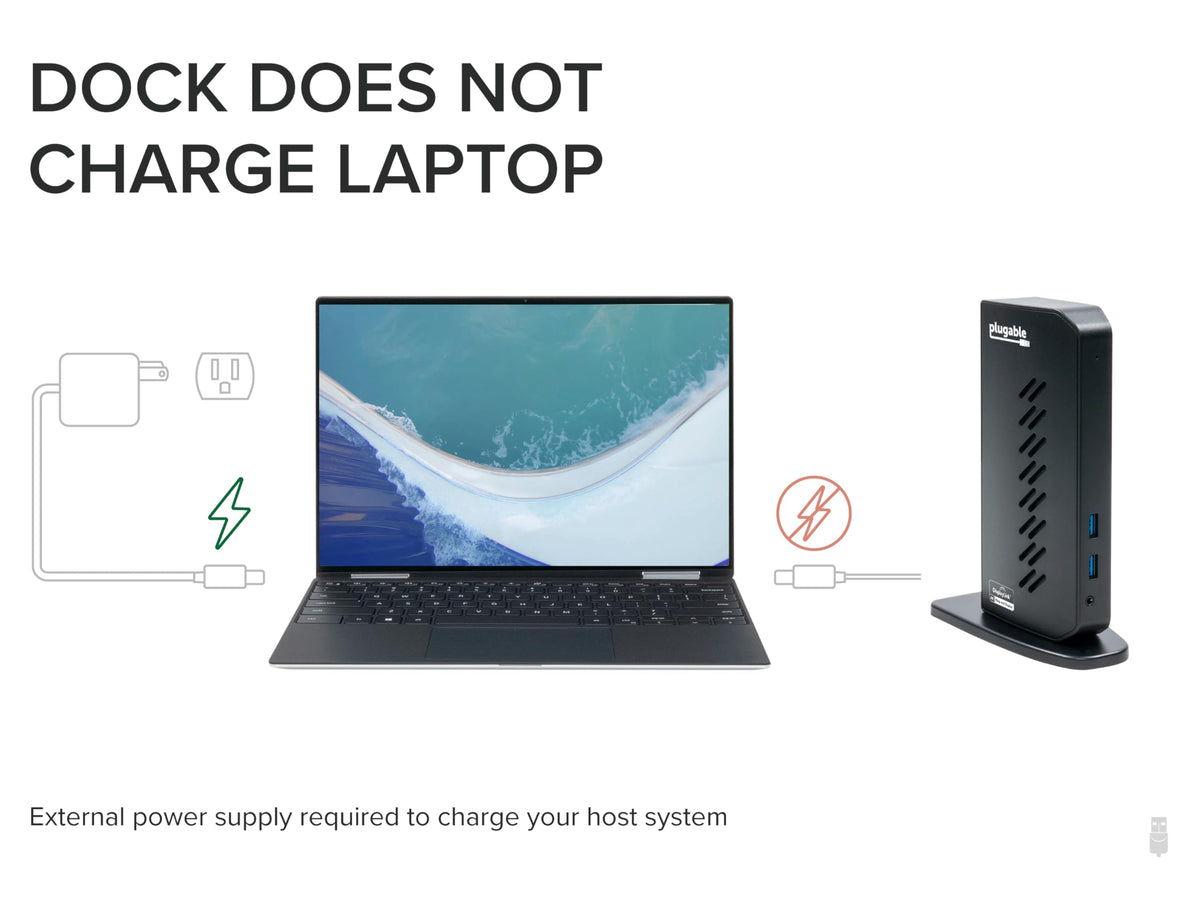 Plugable Dual DisplayPort & HDMI Docking Station - USB 3.0 & USB-C Laptop Dock for Dual Monitors, DisplayLink, Mac (Driver Required), ChromeOS & Windows, Gigabit Ethernet and Audio (UD-6950Z)