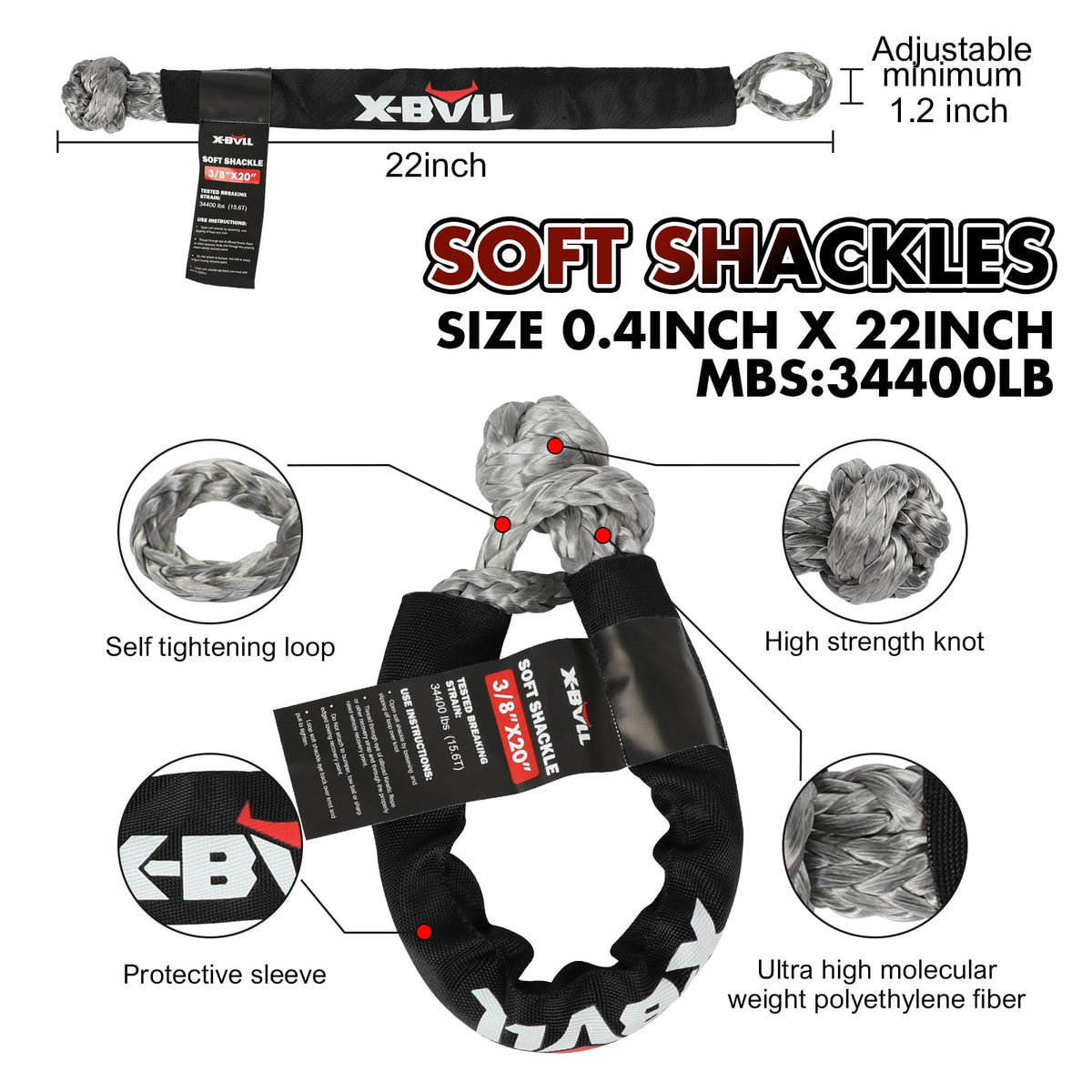 X-BULL New Recovery Traction Tracks with Kinetic Rope Recovery Kit