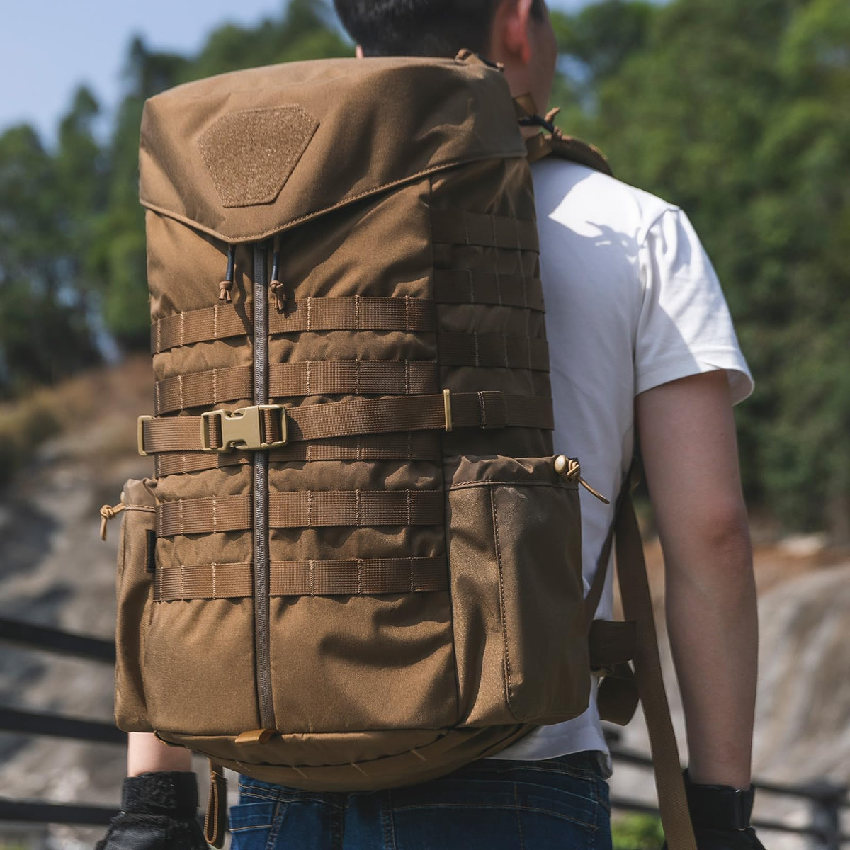 EXCELLENT ELITE SPANKER Tactical Military Backpack 35L Camping Hiking Backpack for Men and Women for Outdoor Hiking, Trekking, and Travel(Coyote Brown)