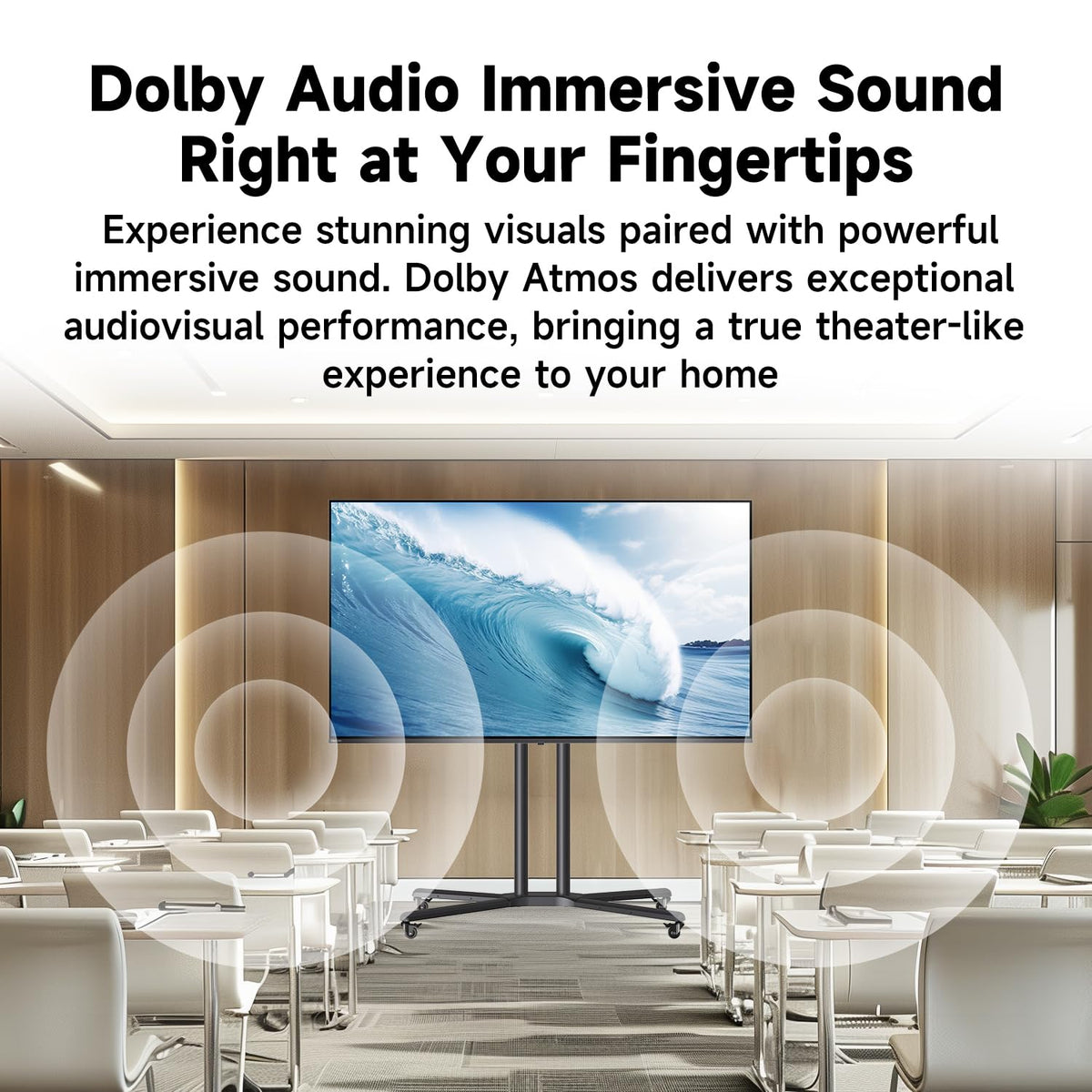 HORION 55 Inch 4K UHD Interactive Display for Conferences, Office, LED Commercial TV, Use for Commercial Signage Display, 260 nit, HDMI, USB, Wi-Fi, Speakers