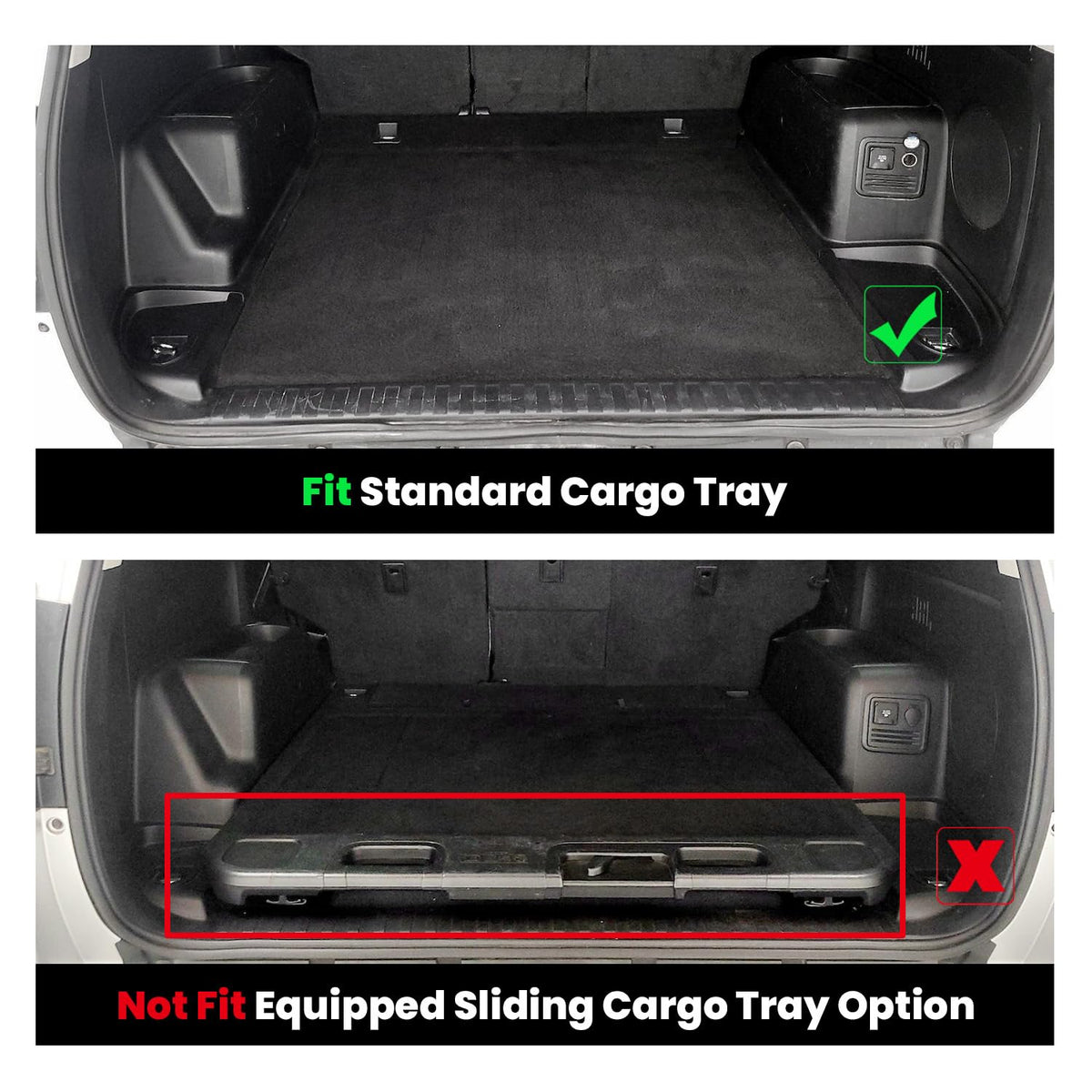 LASFIT Cargo Mat for Toyota 4Runner 2010-2024 (Only Fit 5-Seats) Back Seat Protector for 5th gen 4Runner Seater Accessories (Fit W/O Sliding Cargo Tray, Rear Backrest Mats+Rear Trunk Mat)