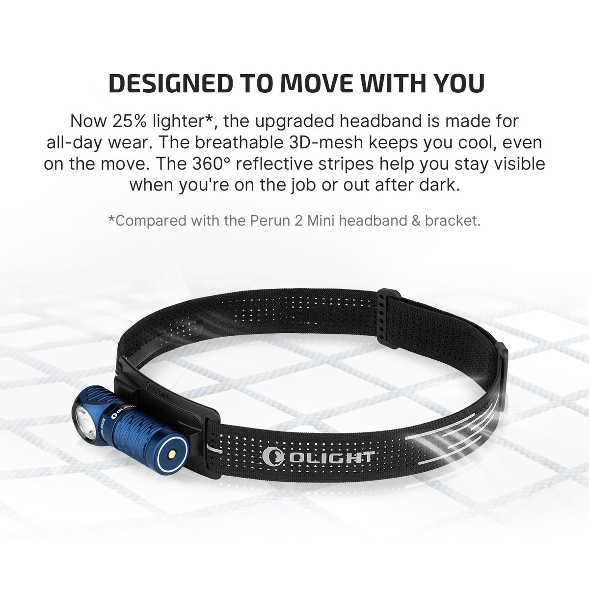 OLIGHT Perun 3 Mini Premium Headlamp 1250 Lumens with Type-C Charging Box, Rechargeable Headlight with Red Light Option,Perfect for Working, Hiking, Camping and Climbing (Midnight Blue)