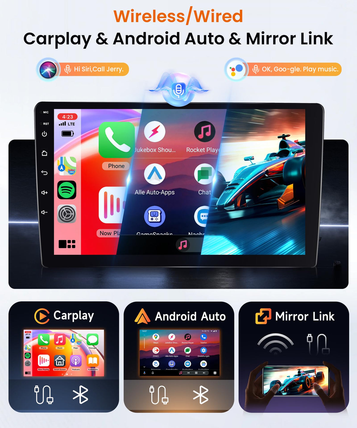 Rimoody 4G+64G Android 15 Car Stereo Radio for Ford Expedition 2007-2014（Manual A/C Wireless Carplay & Android Auto, 9 Inch Touchscreen GPS Navigation WiFi Bluetooth FM EQ Backup Camera