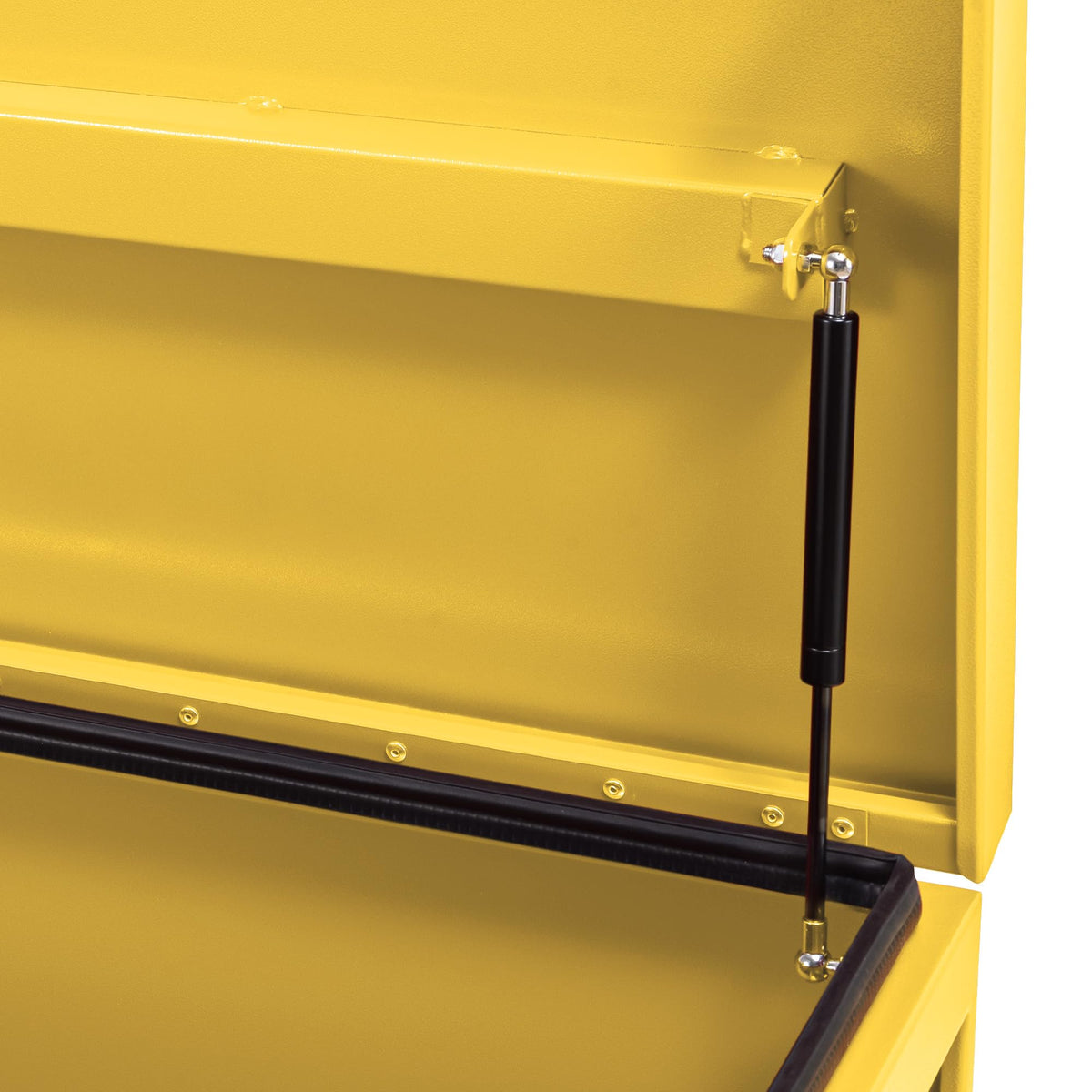 MOVECOM 36x15 Inch Large Aluminum Truck Bed Tool Box, Heavy-Duty Waterproof Tool Chest, Easy Assembly Storage Organizer with Side Handles for Pickup Trucks, RV, Trailer - Yellow