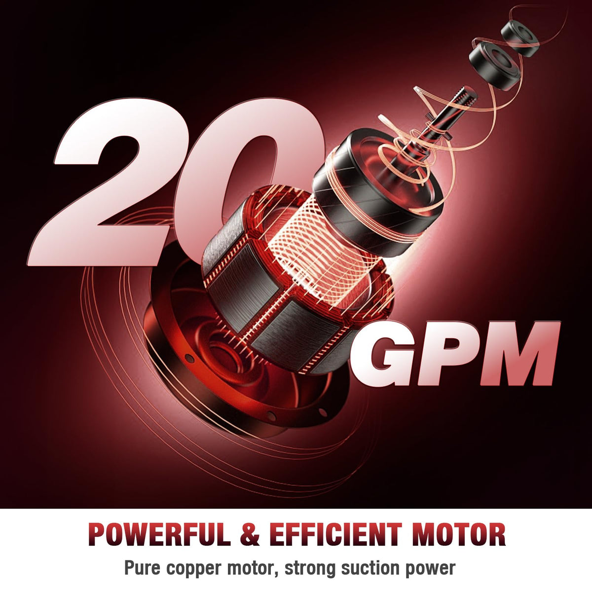 Fuel Transfer Pump 12V DC 20 GPM, High-Flow Cast Iron Heavy-Duty Pump for Gasoline, Diesel, Kerosene, Ethanol, Methanol, and Biodiesel