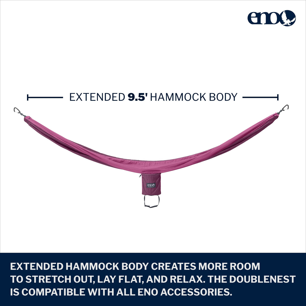 ENO Bundle, Includes the SingleNest Hammock & Atlas Suspension System, Lightweight, Durable Hammock with Straps for Camping, Hiking & Travel, Plum/Berry