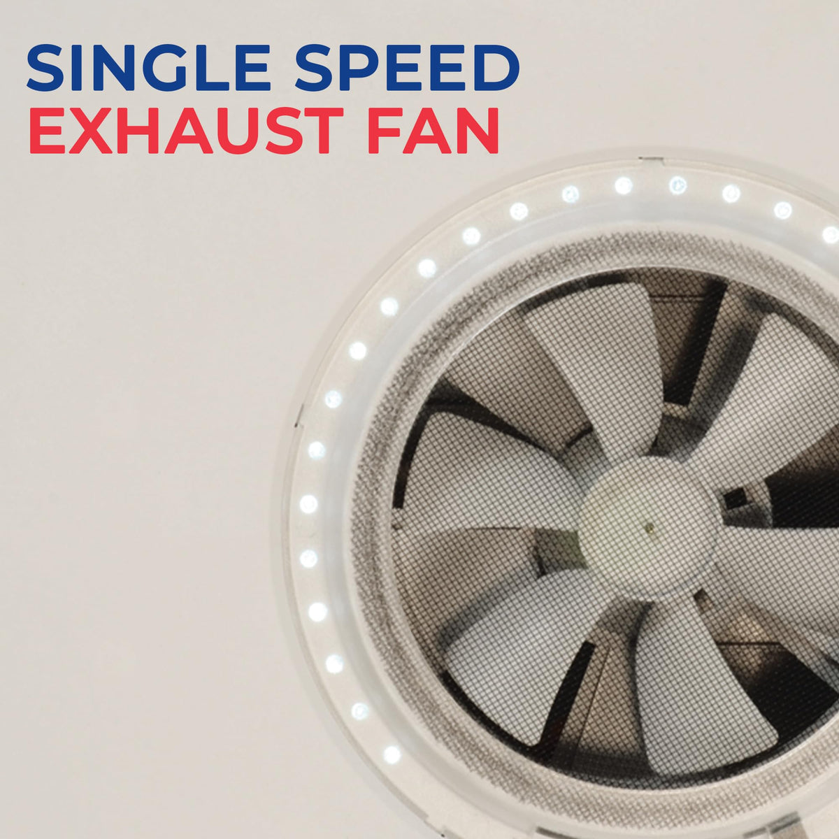 MAXXAIR Maxxfan Mini Plus Vent 6"" Single Speed Exhaust Fan - Quiet and Energy Efficient RV Ventilation & Lighting, Black (00-03851)
