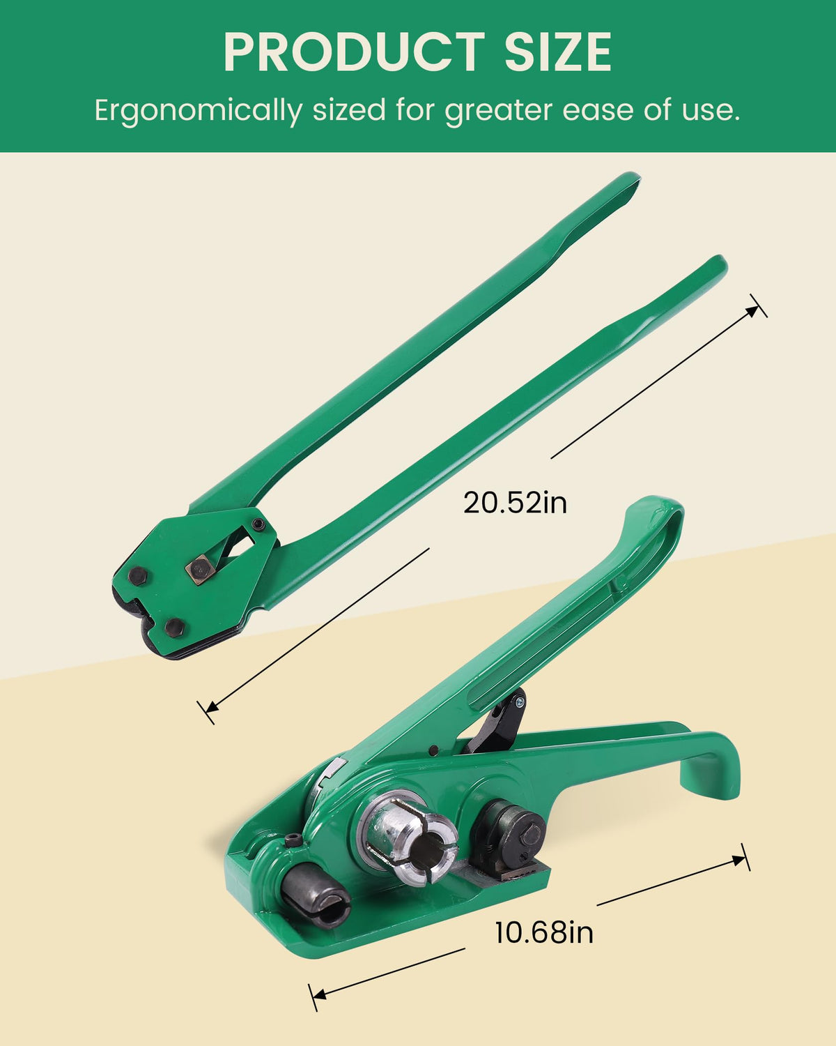 FoundGo Electric Strapping Machine with LCD Screen&PET Banding Strapping Kit for Heavy Duty Tough Pallet Packaging