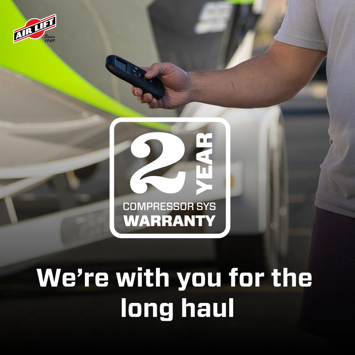 Air Lift WirelessAir + EZ Mount, 2nd Generation On-Board Air Compressor with Mobile App - 74000EZ