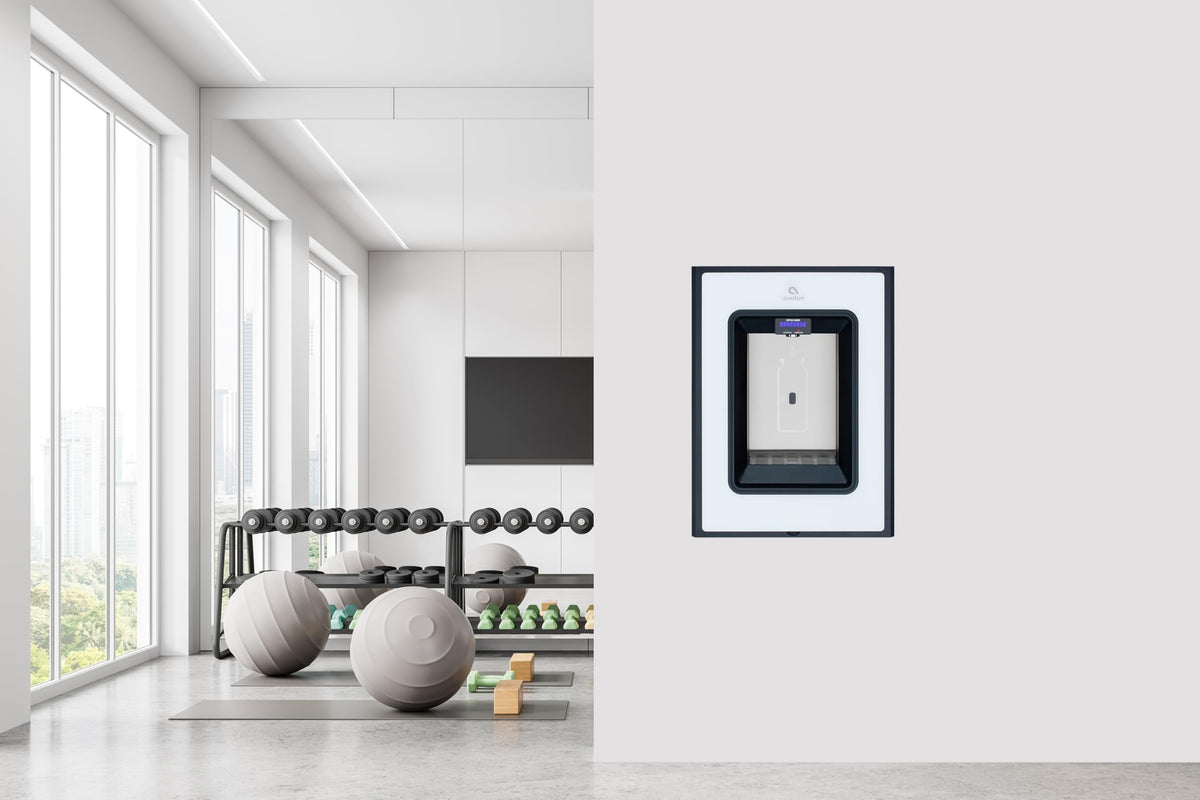 Avalon in-Wall Bottle Filling Station, Sensor Dispensing, Self Cleaning, Digital Bottle Counter Display, Dual Filtration, WiFi Enabled, High Capacity Cooling, White