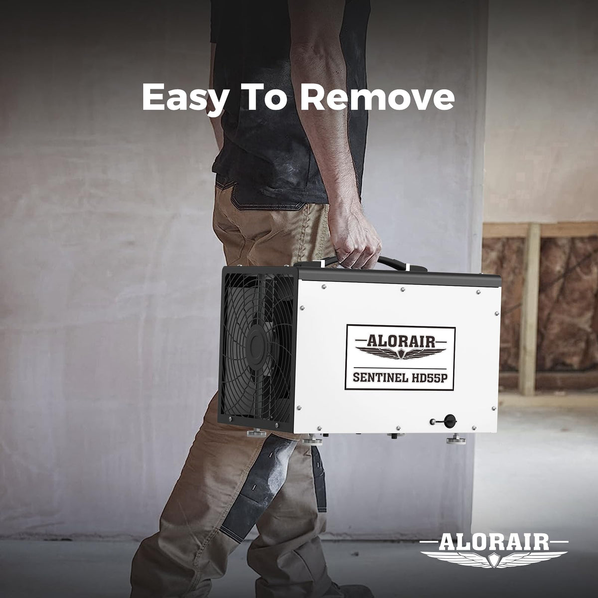 ALORAIR 120 PPD Crawl Space Dehumidifier with Pump, Commercial Basement Dehumidifier with Drain Hose, Compact Portable Auto Defrost Dehumidifier for Crawlspace and Under-House Use