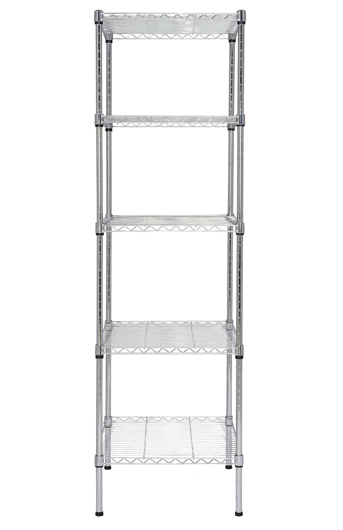 Finnhomy Heavy Duty 5 Tier Wire Shelving Unit, 18x18x59-inches 5 Shelves Storage Rack, Metal Shelving with Thicken Steel Tube, NSF Certified, Chrome