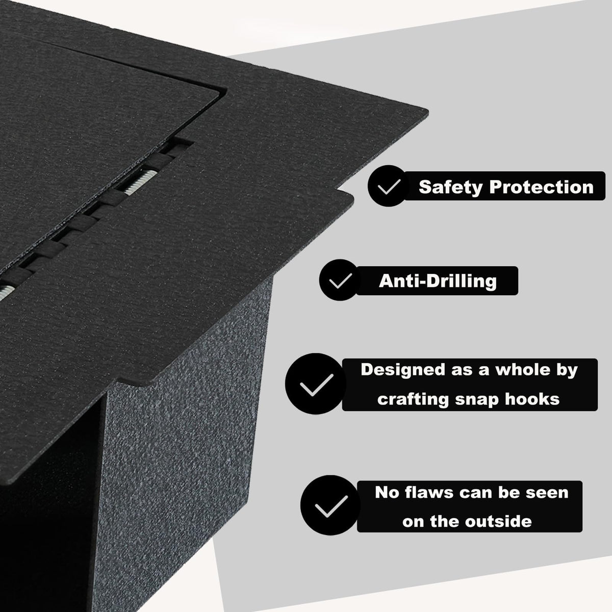 Center Console Safe Vault - KEREN Console Gun Safe Box Compatible with Chevrolet Suburban and Tahoe 2015-2020, GMC Yukon and Yukon XL 2015-2020, with Superior Fingerprint Lock