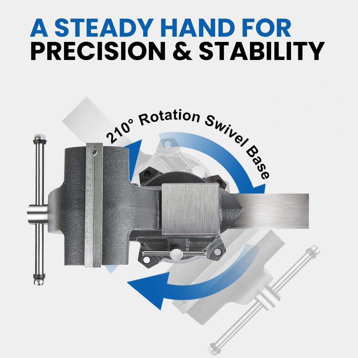 Forward CR60A 6.5 Inch Bench Vise and C-Clamp 3 Piece Set