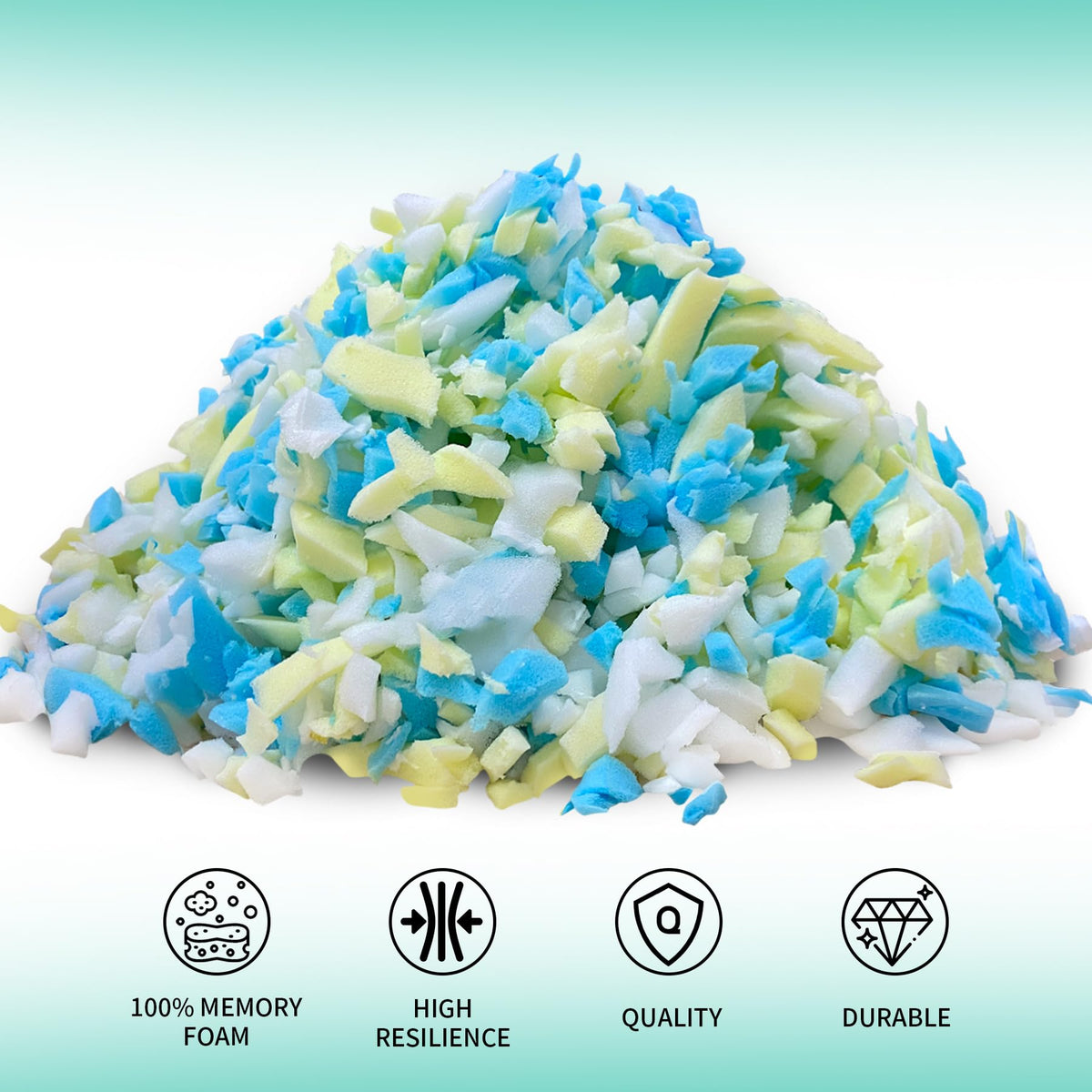 HONEHO 40lbs Shredded Memory Foam Bean Bag Filler, Soft and Convenient Bean Bag Filling Pillow Stuffing for Beanbag, Couch, Cushion, Stuffed Animals, Dog Bed, Arts Crafts