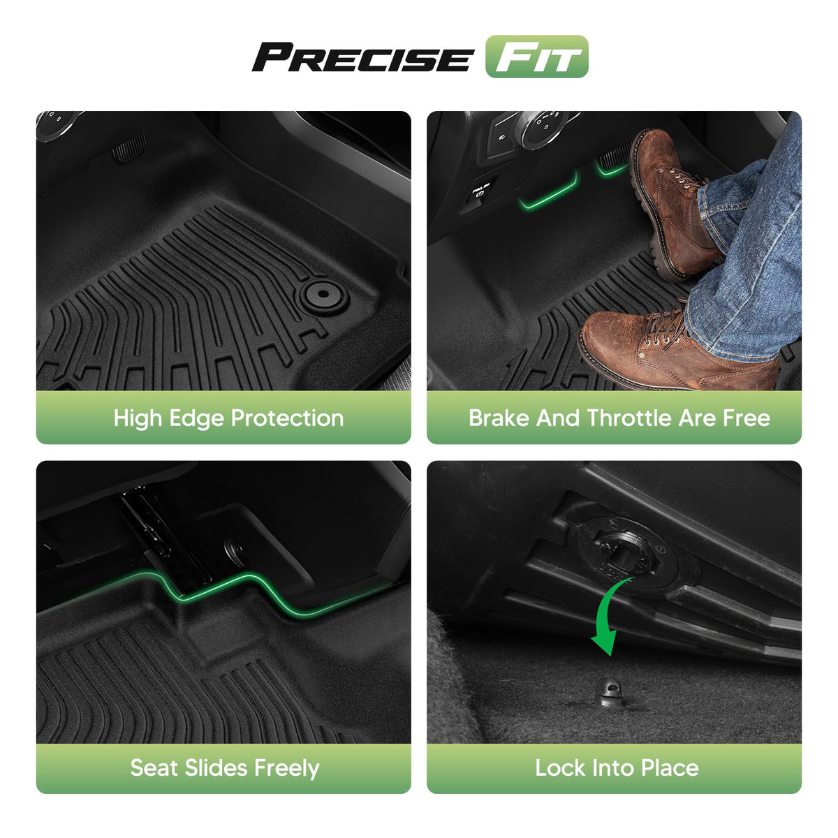 Cartist Floor Mats for Ford Expedition MAX 2018-2024 (8 Seats-2 Row Bench Seat), All Weather Cargo Liner for Expedition Accessories, Heavy Duty Car Mats, Car Accessories (Only Fit MAX)
