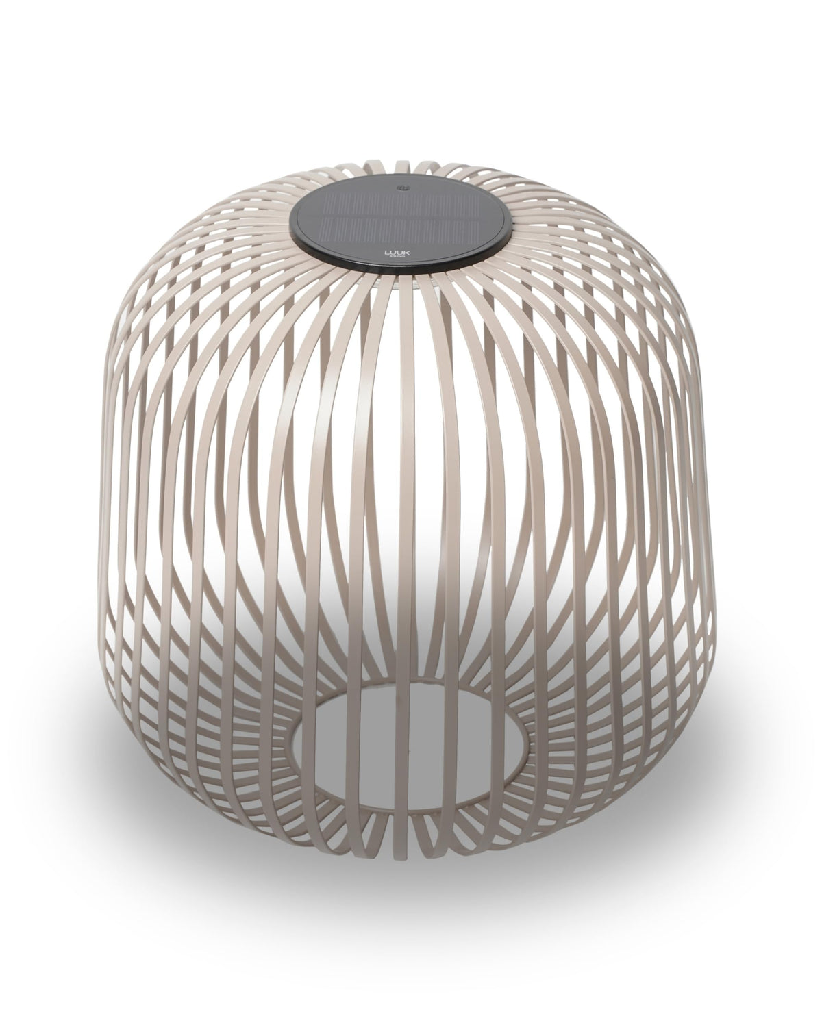 LUUK Studio SOLIS Wireless Solar LED Bedside Lamp, Warm White Dimmable Glow, Cordless Indoor Lantern & Outdoor Light, USB-C Rechargeable, Bedroom, Balcony, Patio, Soft Contemporary, Warm Taupe, Size L