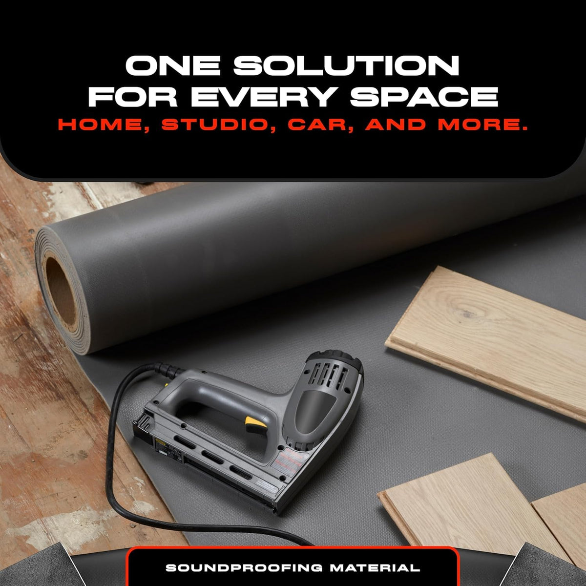 VinylX™ Reinforced Mass Loaded Vinyl (MLV) - Flexible, Heavy Duty Soundproof Barrier for Walls, Ceilings, Floors – ASTM Rated, USA Made – 0.5 lb/sq ft, 48" x 16' Roll