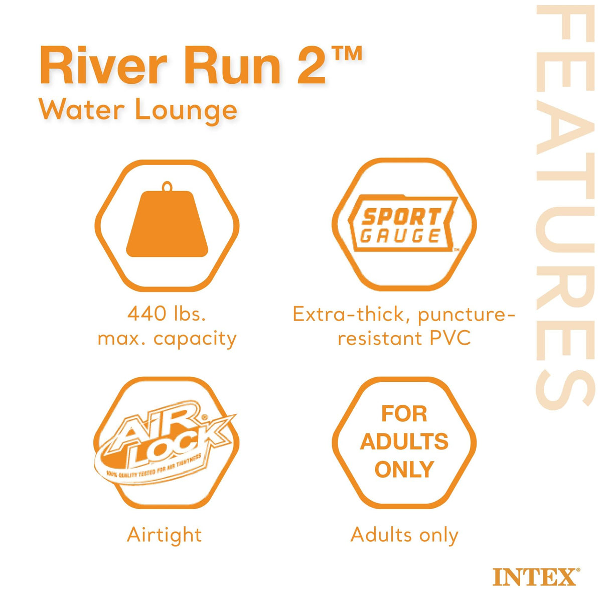 Intex River Run II 2-Person Water Tube w/Cooler and Connectors (3 Pack) 58837EP