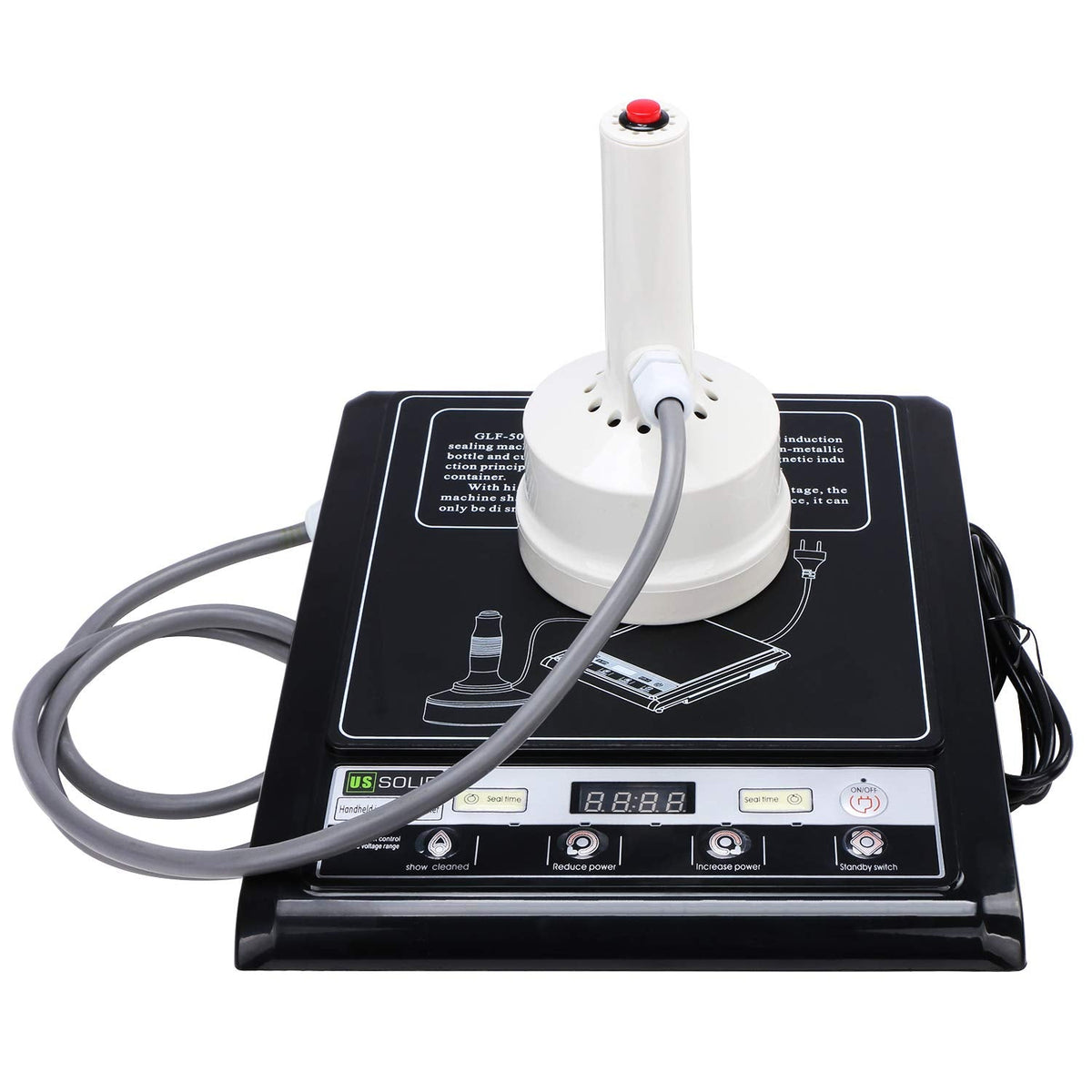 U.S. Solid Portable Handheld Induction Sealer Bottle Cap Sealer for Cap Sizes 15mm -100mm 110 V