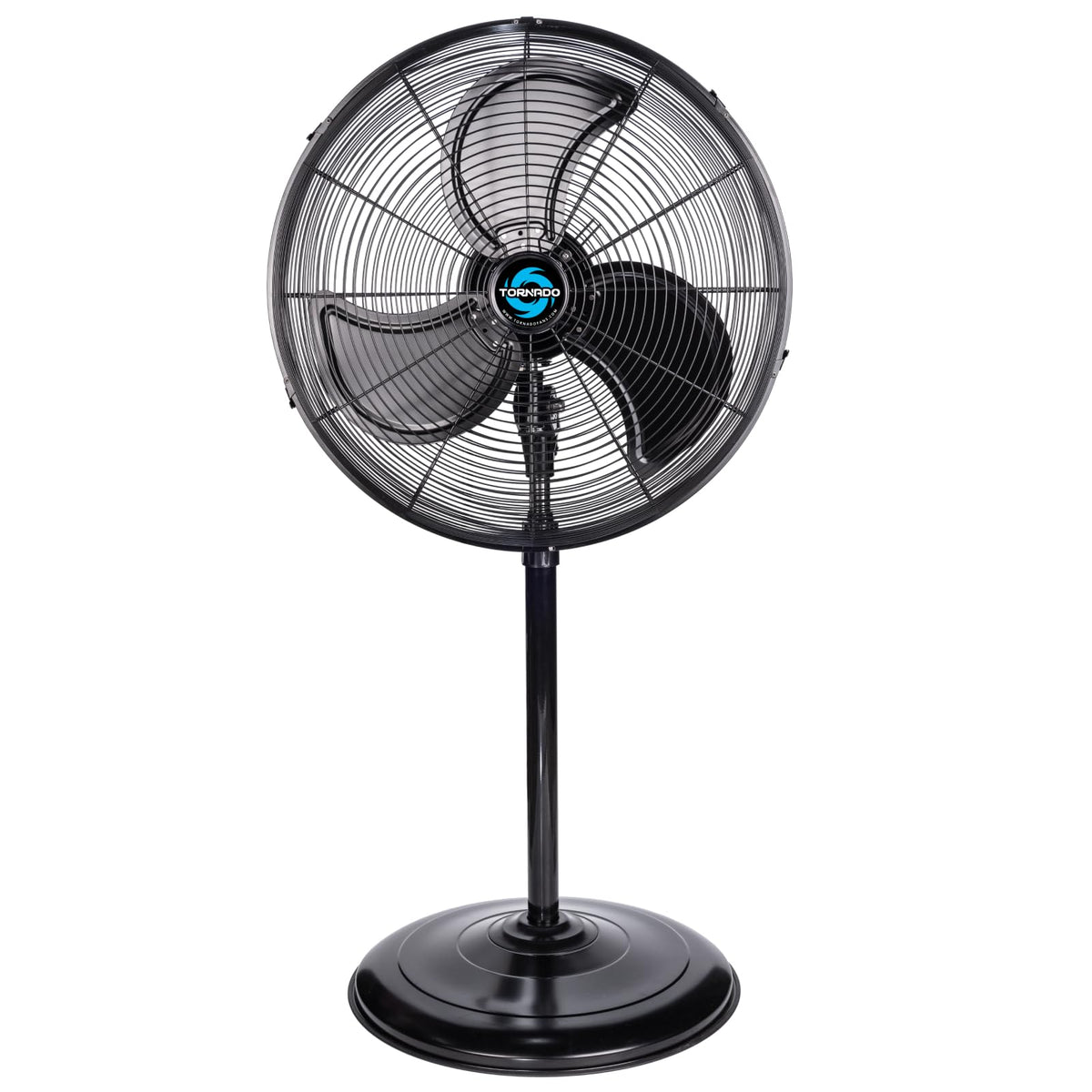 Tornado - 20 Inch High Velocity Metal Oscillating Pedestal Fan 5250 CFM - Commercial, Industrial Use Water-Resistant