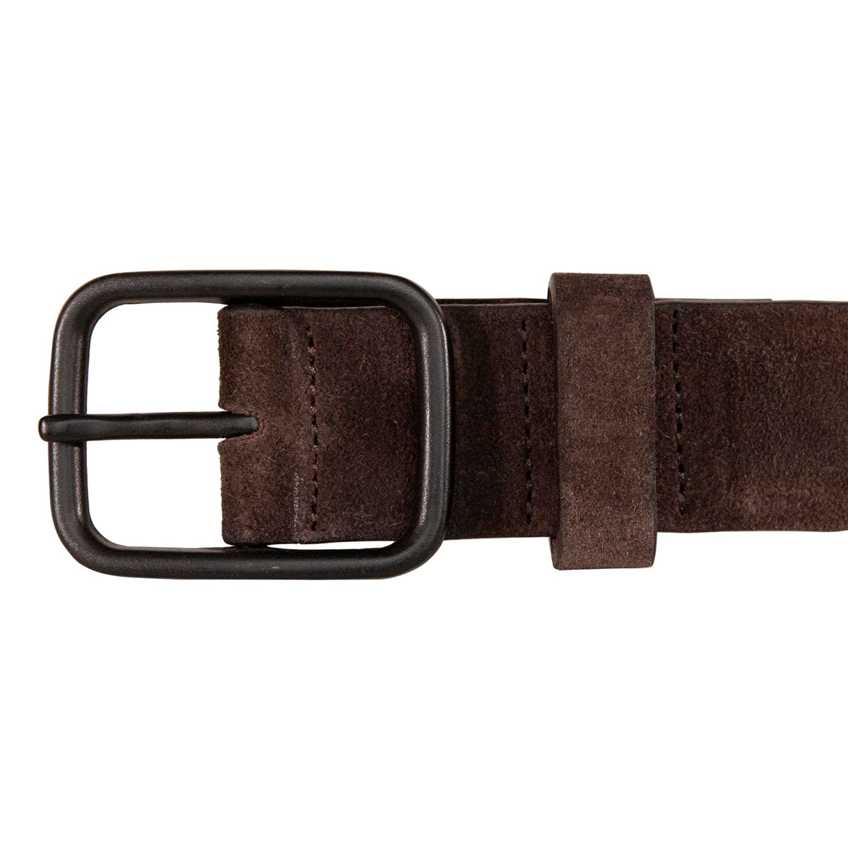 Lucky Brand Men's Jeans Leather Belt | Classic | Casual | Everyday | American Heritage | Genuine Leather | Metal Buckle, Distressed Suede - Brown, 40 Inch