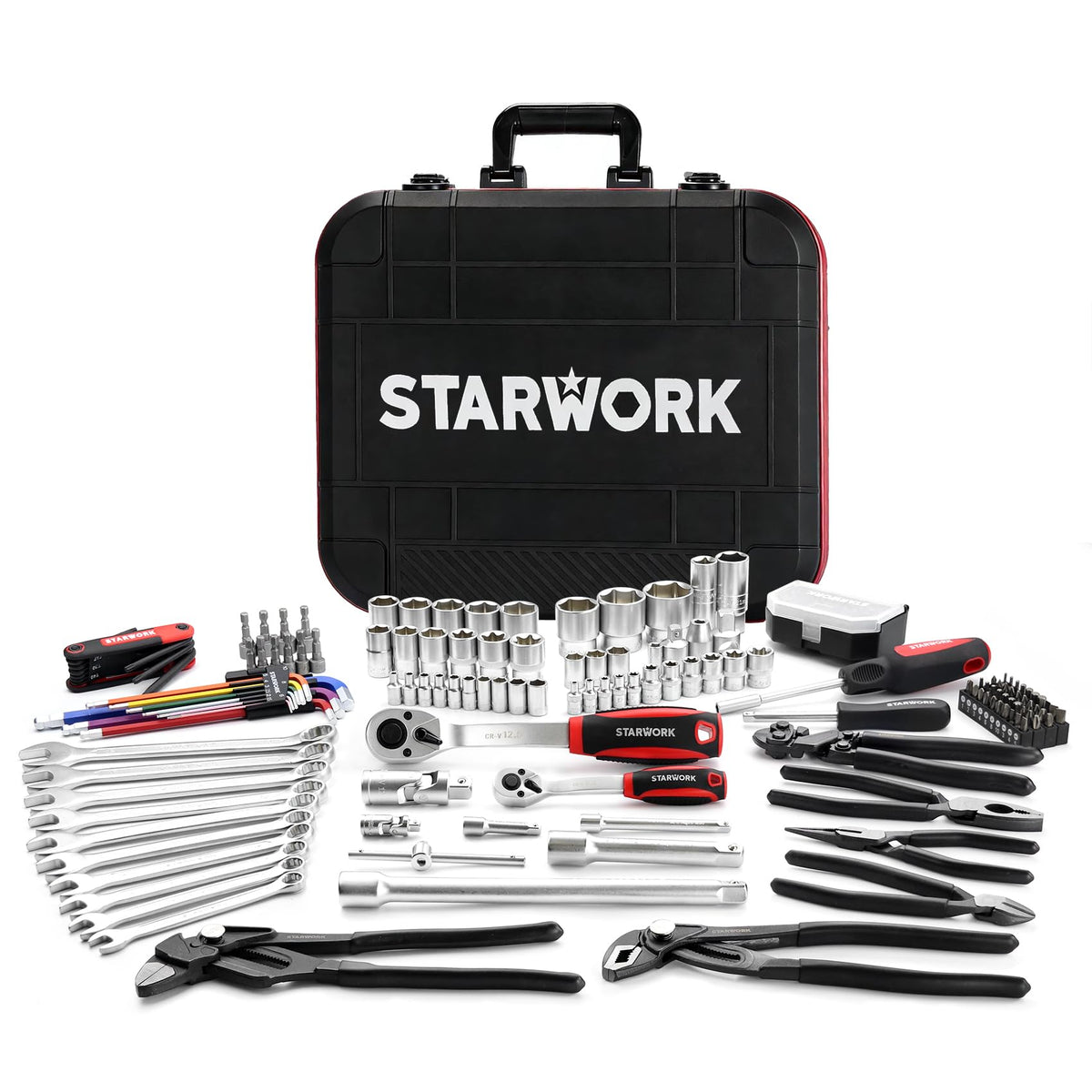 STARWORK TRUE MECHANIC™ 169-Piece Mechanics Tool Set, Professional, Metric