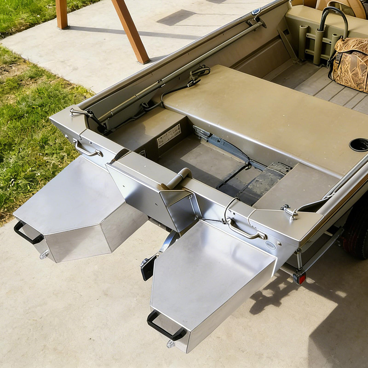Oxphanor Boat Float Pods Pair Fits 20’ Boats, Portable Boat Floats for Stability, Jon & Fishing Boats, Easy Install, UV Resistant