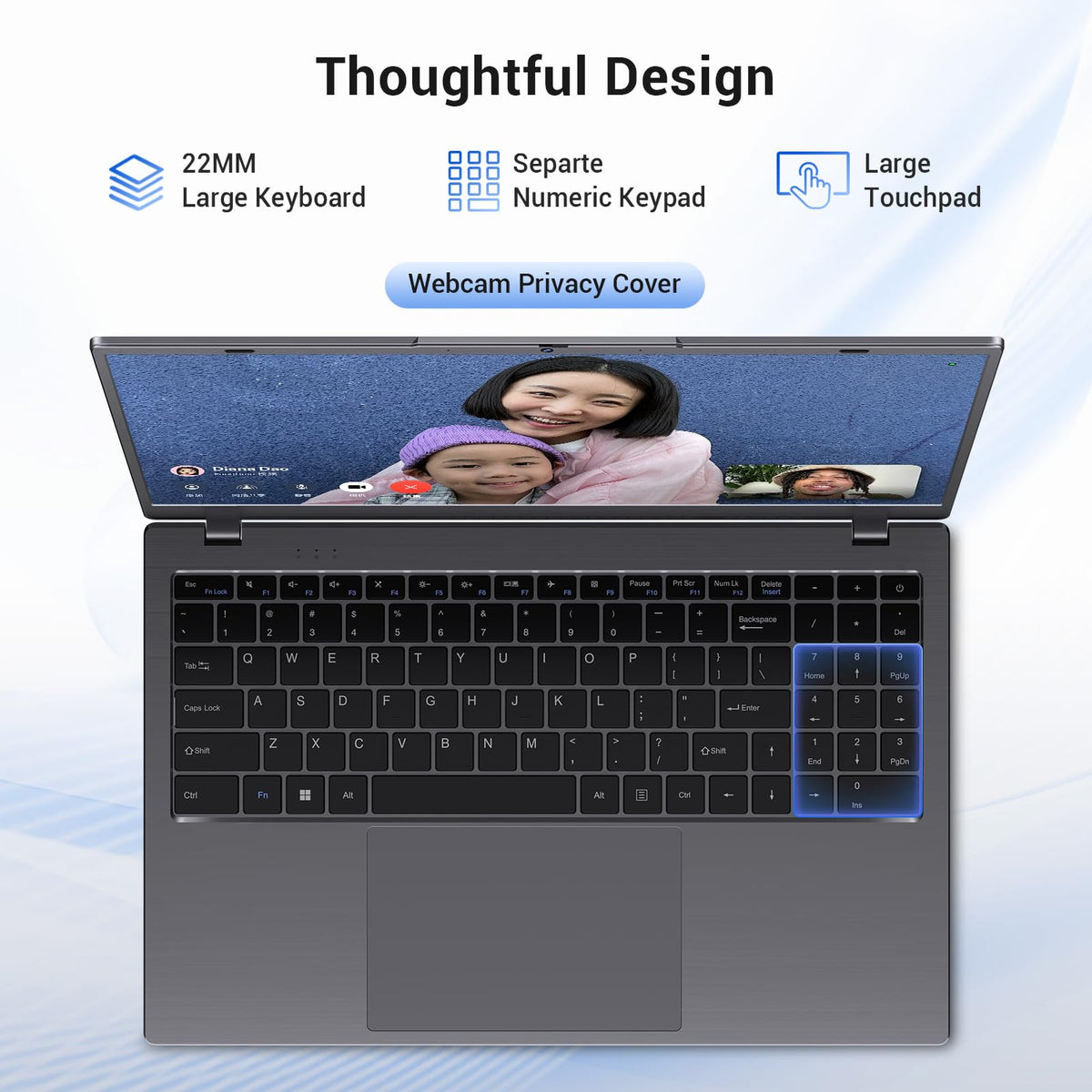 MAXVELTH 15.6 Inch Laptop Computer, AMD 3020e Processor (Up to 2.6GHz), 8GB RAM 512GB SSD, 1080P IPS FHD Display, USB3.2, Type-C, HDMI, WiFi 5, Win11 Laptop, Notebook Laptops for Business and Students