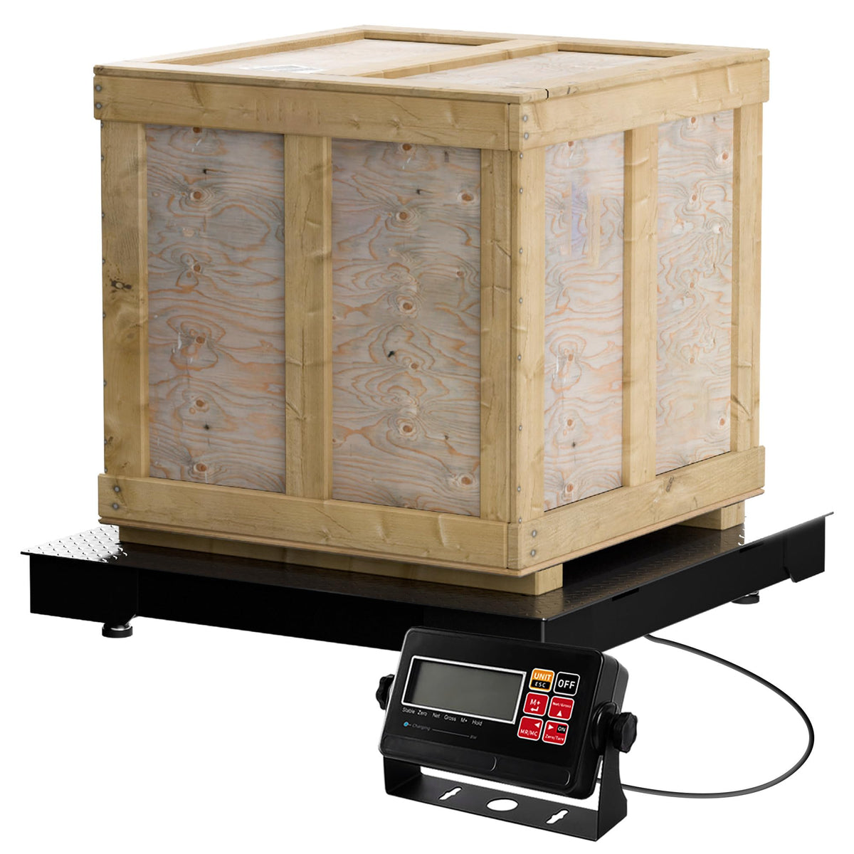 Industrial Floor Scale 48x48 Inch - 5000lb x 1lb, Heavy Duty Platform Weighing Scale with Digital Display