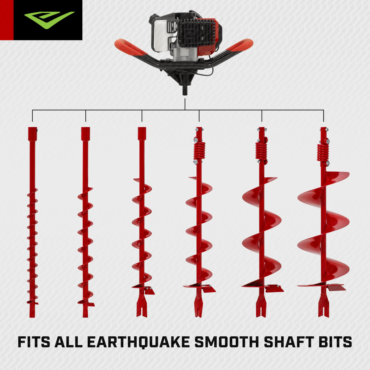 EARTHQUAKE E43 1-Person Earth Auger Powerhead with 43cc 2-Cycle Viper Engine