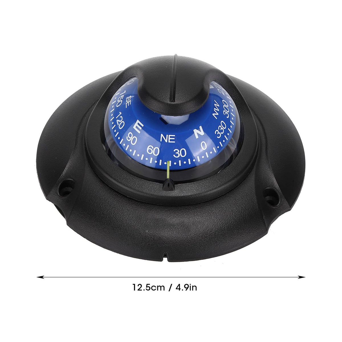 Entatial Flush Mount Compass, Reliable Marine Compass ABS for Travel for Vehicles for Boating for Marine
