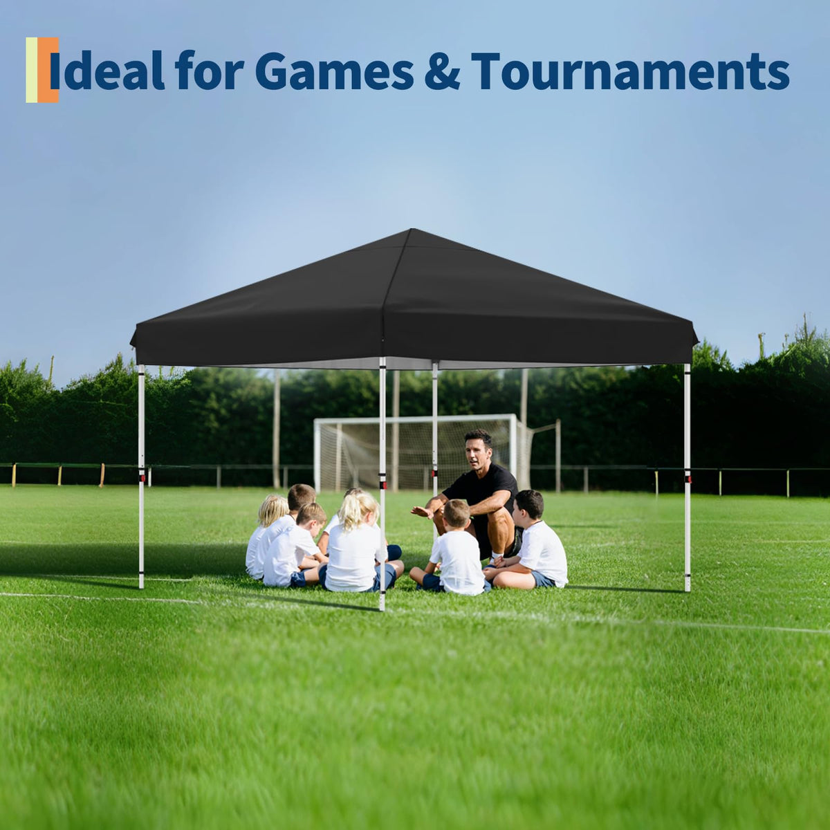 Garvee 10x10 Pop Up Canopy Tent with 4 Removable Sidewall, Heavy Duty Commercial Instant Shelter with One-Person Setup, UPF 50+ Waterproof, 100 Sq Ft Shade for Outdoor Events, Camping, Farmers Market