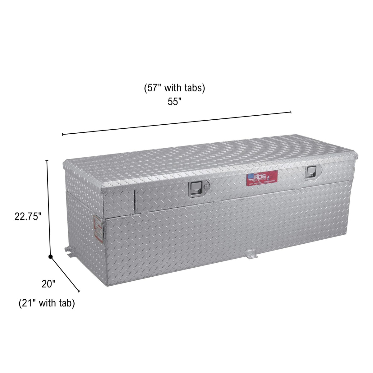 RDS MFG INC - 72744 Fuel Tank Toolbox Combo - 60-Gallon Capacity
