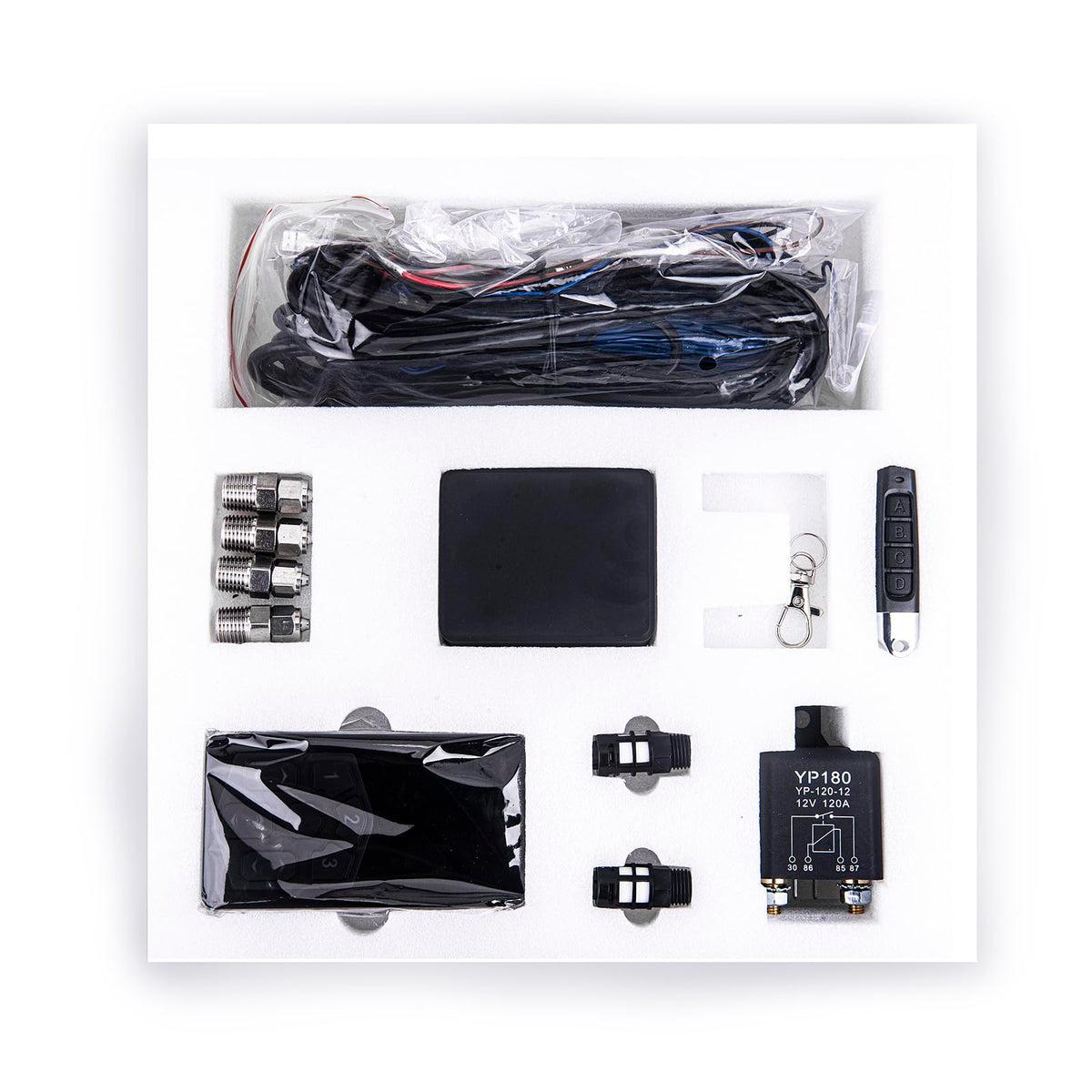 Air Management Top Grade 4-Valve Air Suspension System kit, Electronic Controll System/wireless remote control/pneumatic/airlift 3-Stages Memory ﻿