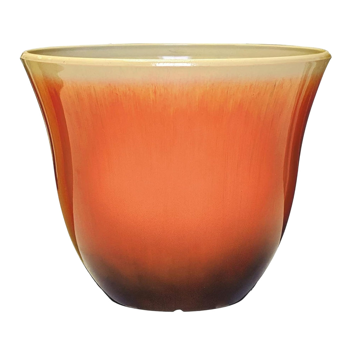Classic Home and Garden by Growscape Honeysuckle Resin Planters - Lightweight Indoor & Outdoor Plant Pots - UV-Resistant Plastic Flower Pots - Pot Planters for Flowers & Herbs (13" Tequila Sunrise)