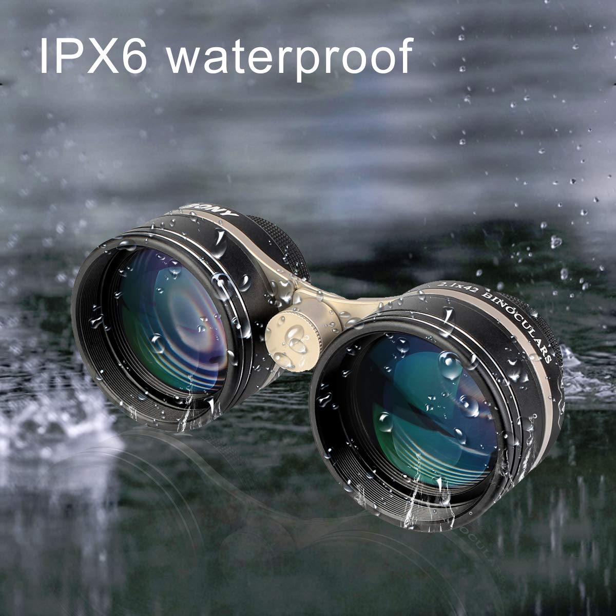 SVBONY SV407 2 1x42mm Binoculars and 2 Telescope Moon Filter Bundle,6° Field of View, Fully Multi-Coated, IPX6 Waterproof,Enhanced Lunar and Planetary Observation, Metal Frame Optical Glass