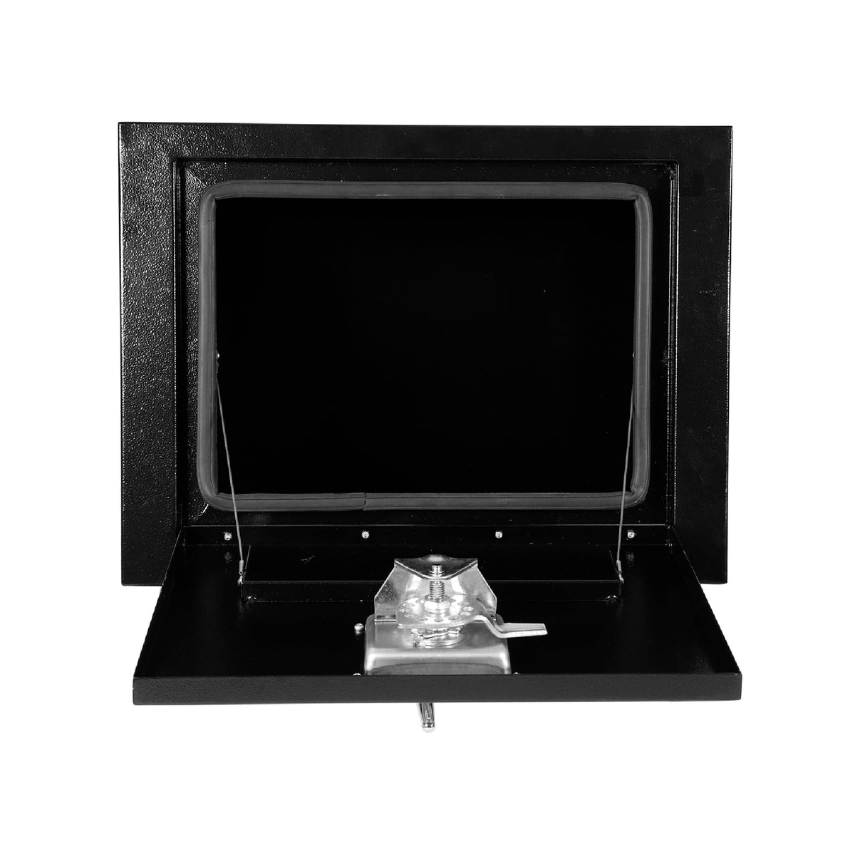 Vigorighter 18"x 12"x 14" Underbody Truck Tool Box, 18 Inch Heavy Duty Steel Under Body Toolbox for Pick Up Truck RV, Under Mount Tool Box with T-Handle Lock and Keys, Black (18" x 12" x 14")
