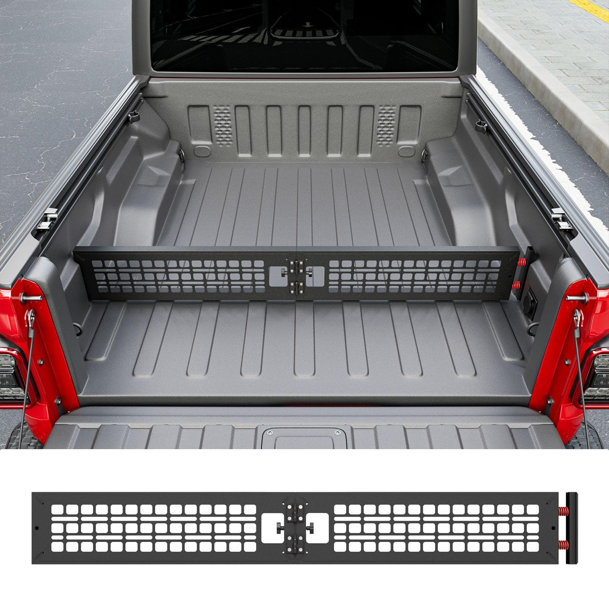 SZYANG Truck Bed Divider Compatible with 2020-2026 Jeep Gladiator Cargo Manager Molle Panel Truck Bed Organizer Replacement for 2020-2026 Jeep Gladiator Accessories