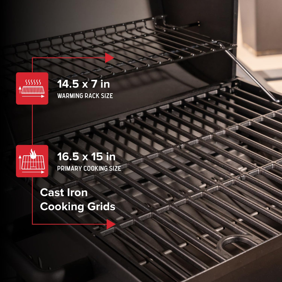 Nexgrill 17.5" Portable Charcoal Grill with Adjustable Chimney Vent, 349 SQ. In Cooking Area, Table Top Grill for Camping, Outdoor Cooking, Patios, and More – 820-0258