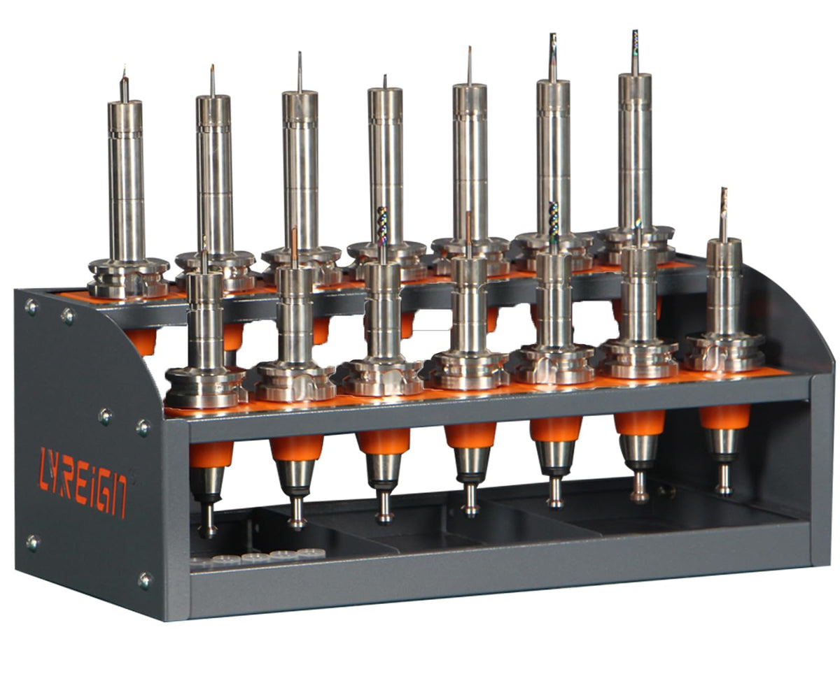 CAT 30 Tool Cart CNC, CNC Tool Holder on Desktop Randomly Placed, CNC Tool Carts Small, CNC Tool Cabinet, Easy and Convenient CNC Tool Storage CNC Tools Cart(CAT30-20CAP)…