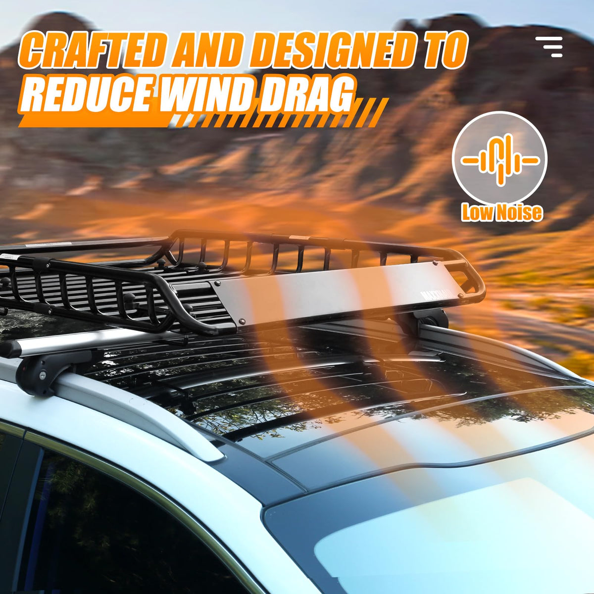 MaxxHaul 50879 46" x 36" Universal Roof Rack Rooftop Cargo Carrier Steel Basket with Net, Car Top Luggage Holder for SUV and Pick Up Trucks - 150 lb. Capacity